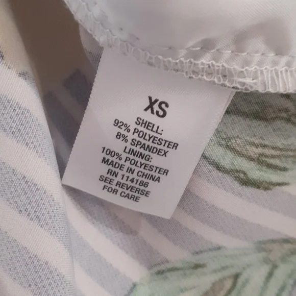 Roz & Ali Size XS (approx 8) Navy Blue and Yellow Striped Lemon Jacket - Picture 6 of 7